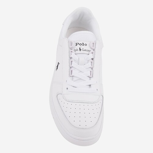 TENIS POLO RALPH LAUREN COURT LEATHER BR/PRETO