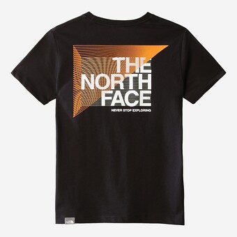 T-SHIRT THE NORTH FACE GRAPHIC JR PR/LARANJA