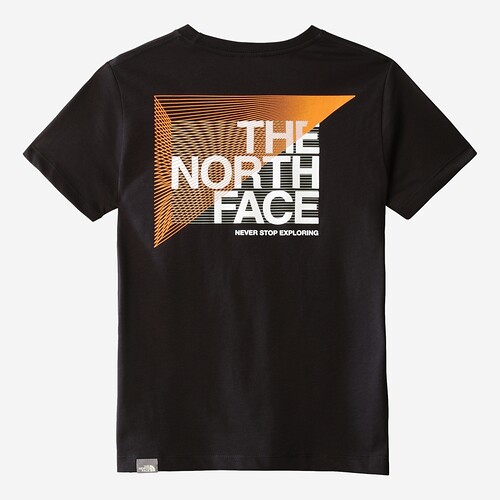 T-SHIRT THE NORTH FACE GRAPHIC JR PR/LARANJA