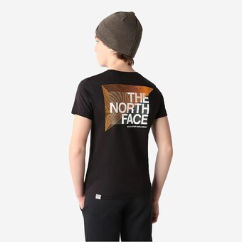 T-SHIRT THE NORTH FACE GRAPHIC JR PR/LARANJA
