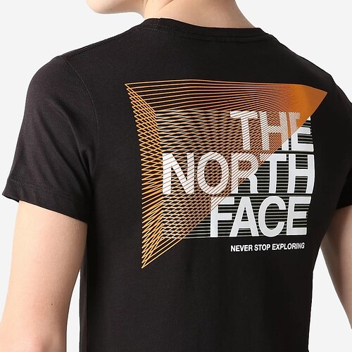 T-SHIRT THE NORTH FACE GRAPHIC JR PR/LARANJA