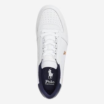 TENIS POLO RALPH LAUREN COURT LEATHER BR/AZUL