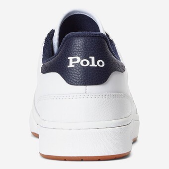TENIS POLO RALPH LAUREN COURT LEATHER BR/AZUL
