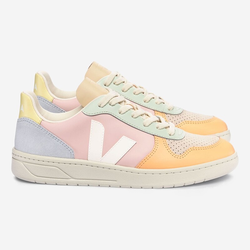 TENIS VEJA V-10 ROSA/CLARO