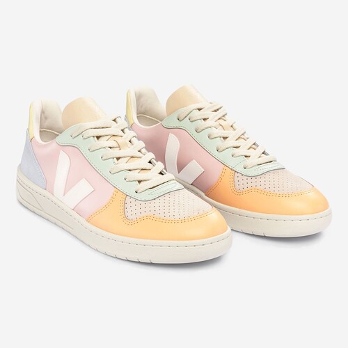 TENIS VEJA V-10 ROSA/CLARO
