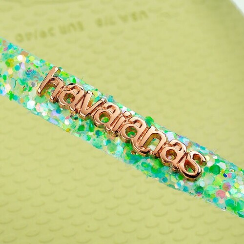 CHINELOS HAVAIANAS SLIM GLITTER  VERDE CLARO