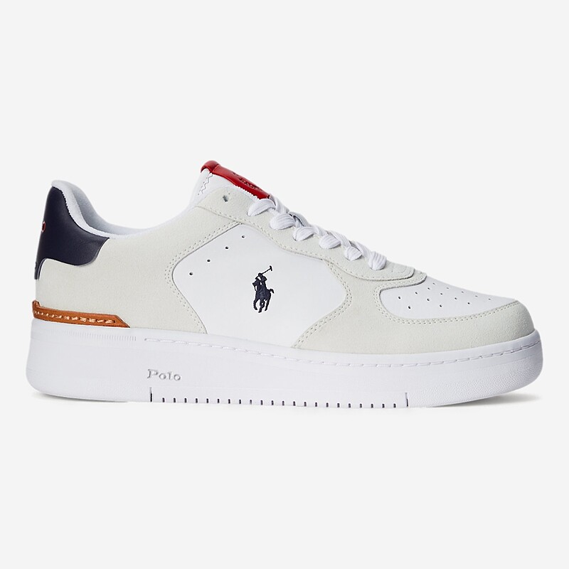 TENIS POLO RALPH LAUREN MASTERS BR/VERMELHO