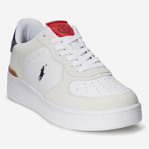 TENIS POLO RALPH LAUREN MASTERS BR/VERMELHO