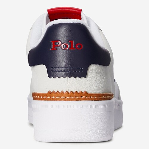 TENIS POLO RALPH LAUREN MASTERS BR/VERMELHO