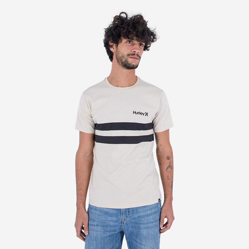 T-SHIRT HURLEY OCEANCARE  BEGE/PRETO