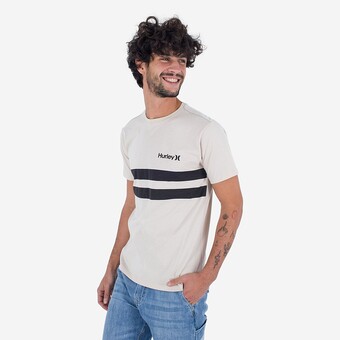 T-SHIRT HURLEY OCEANCARE  BEGE/PRETO