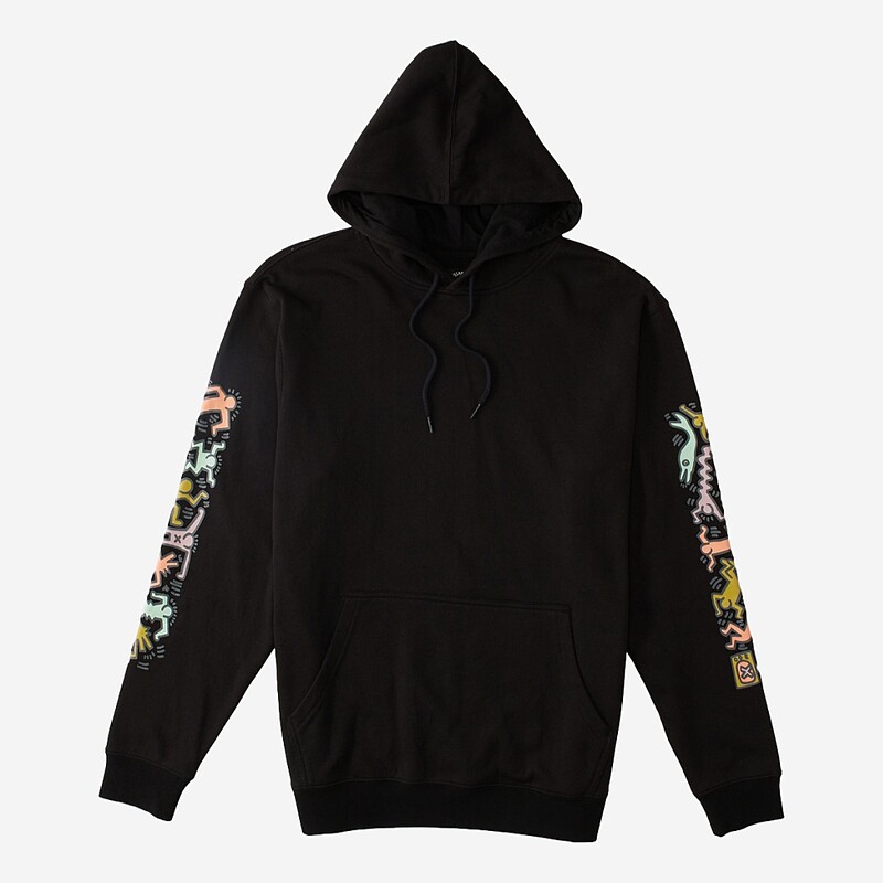 SWEAT BILLABONG JAM KEITH HARRING PRETO