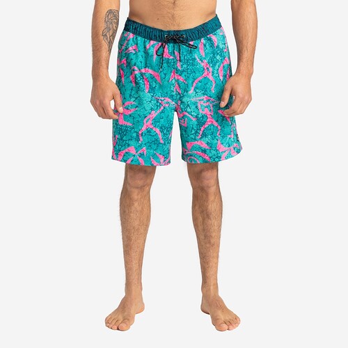 CALÇÕES BILLABONG WASTED TIMES VERDE/ROSA