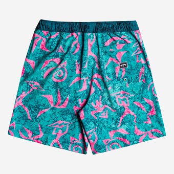 CALÇÕES BILLABONG WASTED TIMES VERDE/ROSA