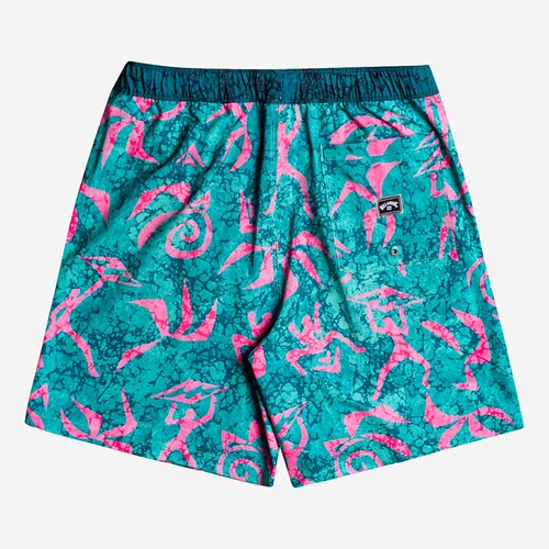 CALÇÕES BILLABONG WASTED TIMES VERDE/ROSA