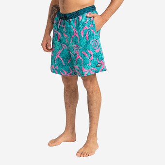 CALÇÕES BILLABONG WASTED TIMES VERDE/ROSA