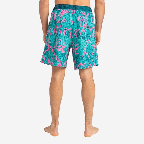 CALÇÕES BILLABONG WASTED TIMES VERDE/ROSA