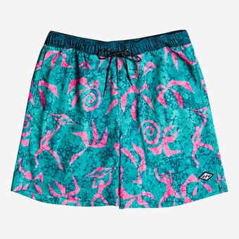 CALÇÕES BILLABONG WASTED TIMES VERDE/ROSA