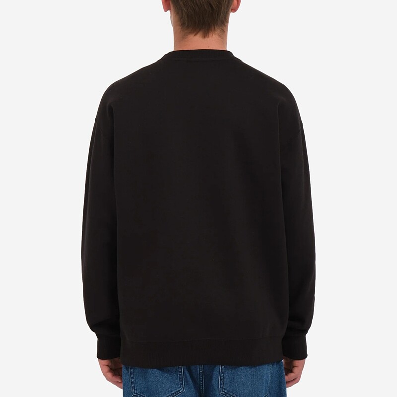 SWEAT VOLCOM SINGLE STONE CREW PRETO