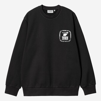 SWEAT CARHARTT WIP STAMP STATE CREW PR/BRANCO