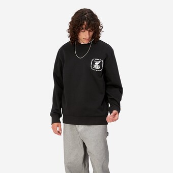 SWEAT CARHARTT WIP STAMP STATE CREW PR/BRANCO