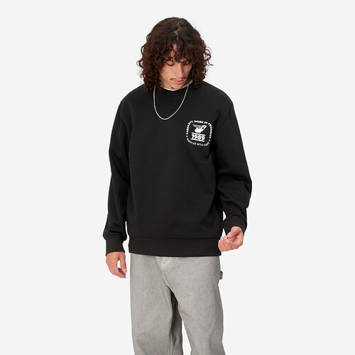 SWEAT CARHARTT WIP STAMP STATE CREW PR/BRANCO