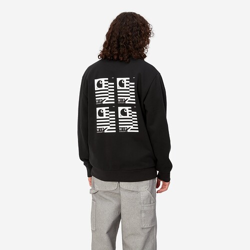 SWEAT CARHARTT WIP STAMP STATE CREW PR/BRANCO