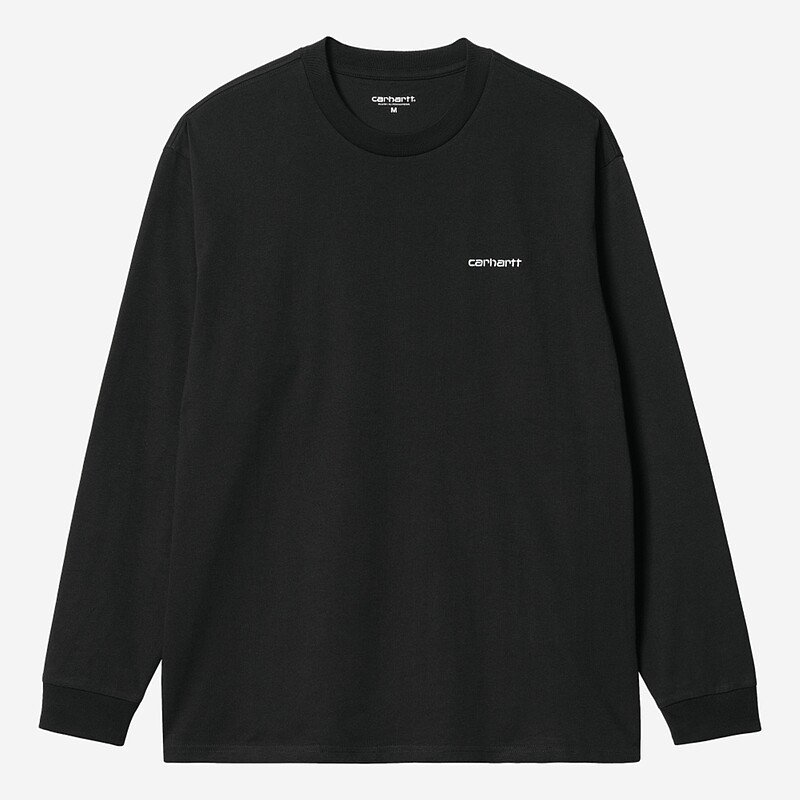 L/SLEEVE CARHARTT WIP SCRIPT EMBROIDERY PRETO