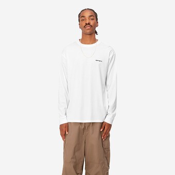 L/SLEEVE CARHARTT WIP SCRIPT EMBROIDERY BRANCO