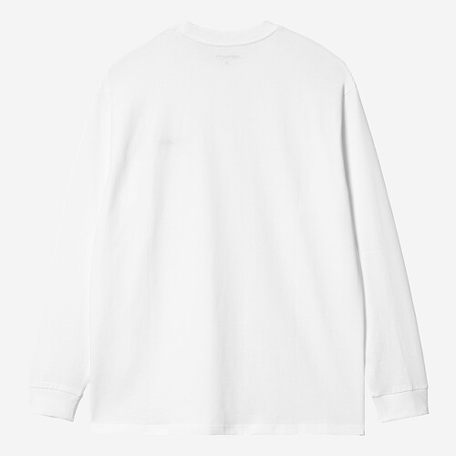L/SLEEVE CARHARTT WIP SCRIPT EMBROIDERY BRANCO