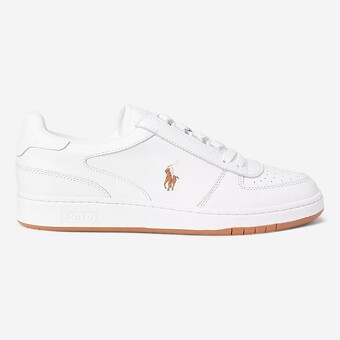 TENIS POLO RALPH LAUREN COURT LEATHER BRANCO