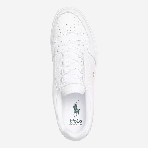 TENIS POLO RALPH LAUREN COURT LEATHER BRANCO
