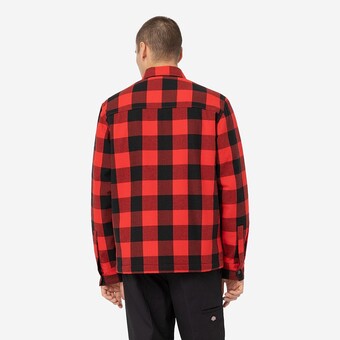 CAMISA DICKIES SHERPA LINED SACRAMENTO  VERMELHO/PRETO