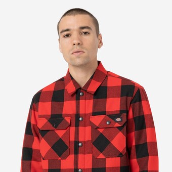 CAMISA DICKIES SHERPA LINED SACRAMENTO  VERMELHO/PRETO
