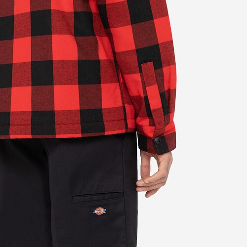 CAMISA DICKIES SHERPA LINED SACRAMENTO  VERMELHO/PRETO