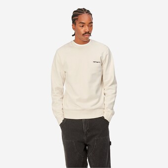SWEAT CARHARTT SCRIPT EMBROIDERY  BEGE/CLARO