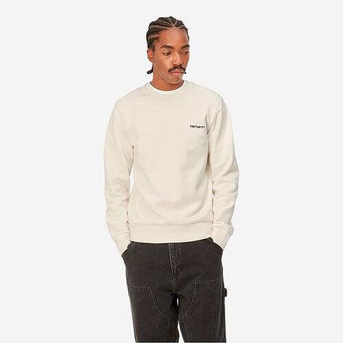 SWEAT CARHARTT SCRIPT EMBROIDERY  BEGE/CLARO