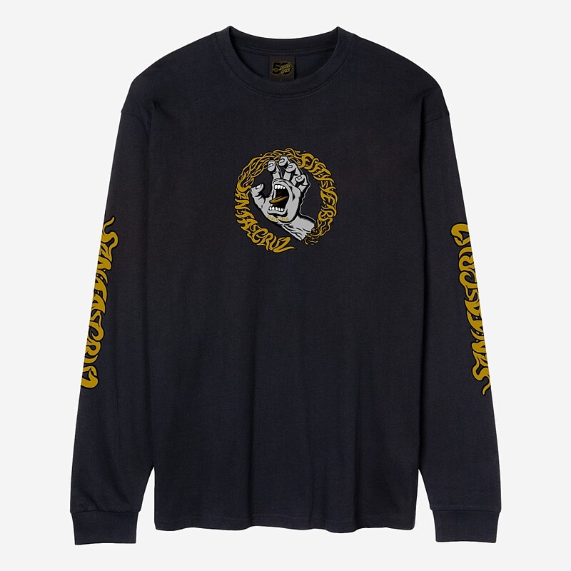 L/SLEEVE SANTA CRUZ SCREAMING 50  PRETO