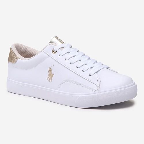 TENIS POLO RALPH LAUREN THERON V BR/DOURADO