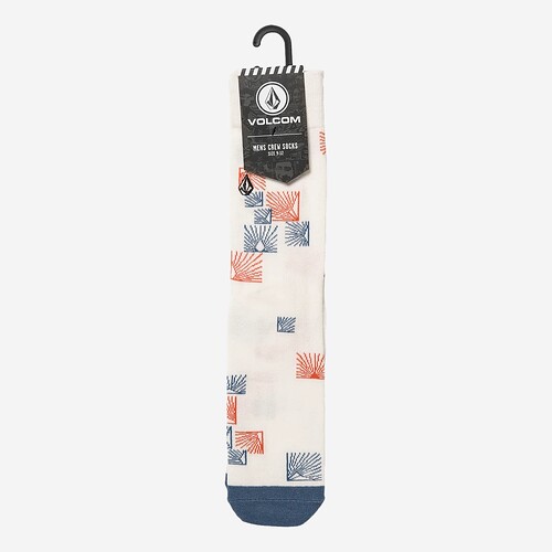 MEIAS VOLCOM TRUE SOCK  BR/AZUL