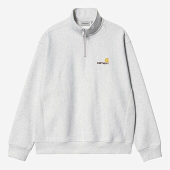 SWEAT CARHARTT WIP AMERICAN SCRIPT CINZA CLARO