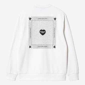 SWEAT CARHARTT WIP HEART BANDANA BRANCO