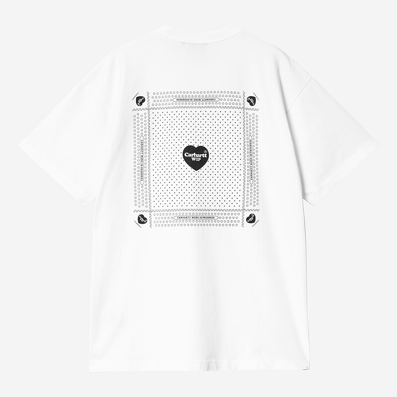 T-SHIRT CARHARTT WIP HEART BANDANA BRANCO