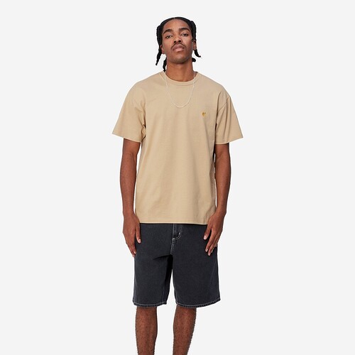 T-SHIRT CARHARTT CHASE  BEGE ESCURO