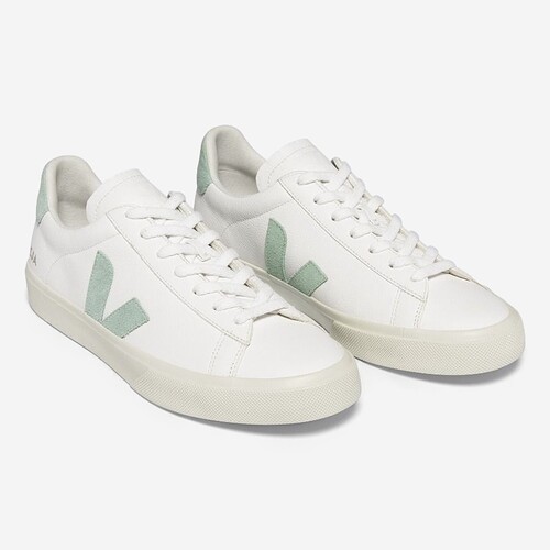 TENIS VEJA CAMPO CHFREE BR/VERDE CLARO