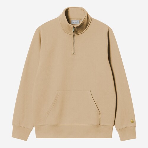 SWEAT CARHARTT WIP CHASE NECK BEGE
