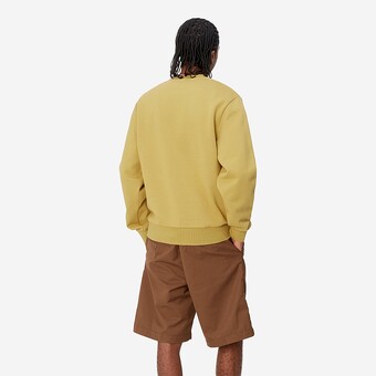 SWEAT CARHARTT SCRIPT EMBROIDERY  AMARELO/BR