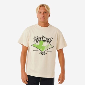 T-SHIRT RIP CURL METAL CORE BEGE