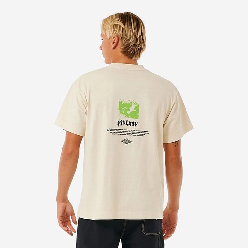 T-SHIRT RIP CURL METAL CORE BEGE