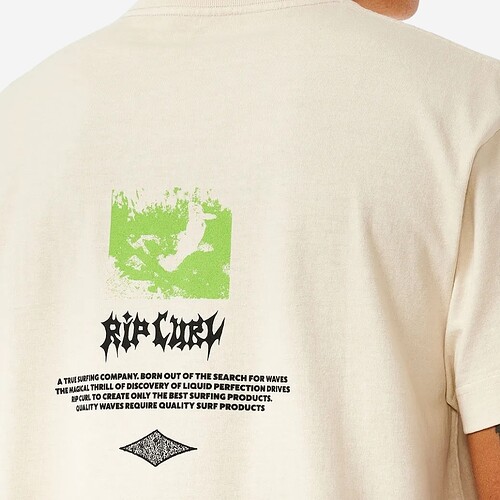 T-SHIRT RIP CURL METAL CORE BEGE